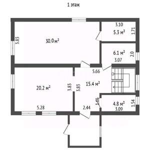 Дом 164м², 2-этажный, участок 9 сот.  