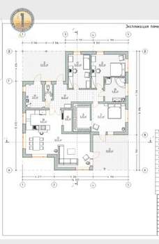 Дом 145м², 1-этажный, участок 8 сот.  