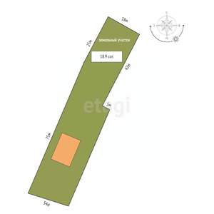 Дом 134м², 2-этажный, участок 19 сот.  