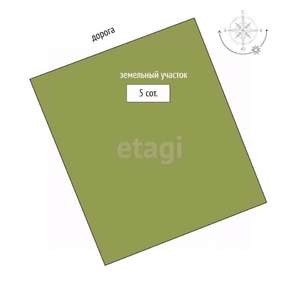 Дом 48м², 1-этажный, участок 5 сот.  