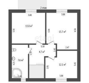 Дом 112м², 2-этажный, участок 8 сот.  