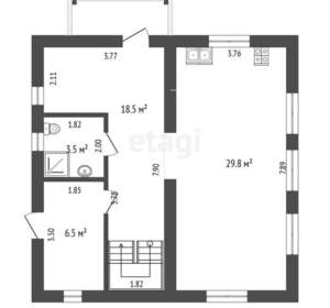 Дом 112м², 2-этажный, участок 8 сот.  