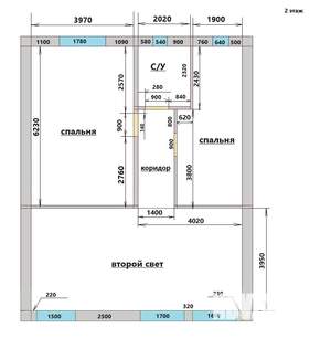 Коттедж 154м², 2-этажный, участок 9 сот.  