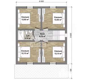 Дом 100м², 1-этажный, участок 10 сот.  