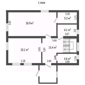 Дом 164м², 2-этажный, участок 9 сот.  