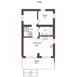 Дом 108м², 2-этажный, участок 6 сот.  