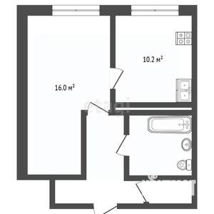 1-к квартира, на длительный срок, 34м2, 1/10 этаж