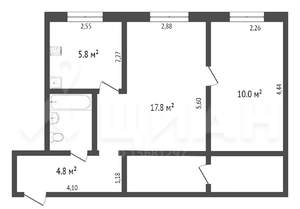 2-к квартира, на длительный срок, 45м2, 1/6 этаж