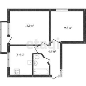 2-к квартира, на длительный срок, 36м2, 2/5 этаж