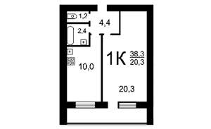 1-к квартира, на длительный срок, 40м2, 11/12 этаж