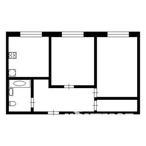 2-к квартира, на длительный срок, 50м2, 4/5 этаж
