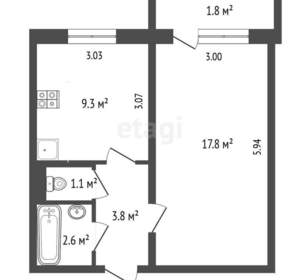 1-к квартира, на длительный срок, 35м2, 10/10 этаж