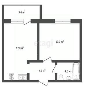 1-к квартира, на длительный срок, 40м2, 16/16 этаж