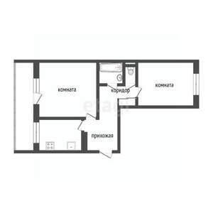 2-к квартира, на длительный срок, 49м2, 4/5 этаж