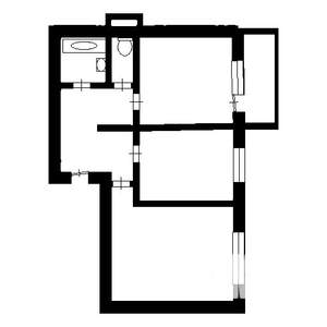 2-к квартира, на длительный срок, 43м2, 5/5 этаж