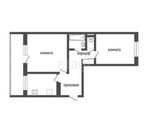 2-к квартира, на длительный срок, 49м2, 4/5 этаж