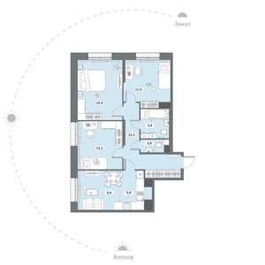 3-к квартира, вторичка, 73м2, 4/16 этаж