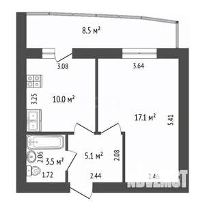 1-к квартира, вторичка, 36м2, 14/16 этаж