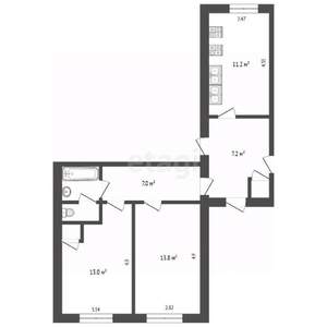 2-к квартира, вторичка, 38м2, 6/9 этаж