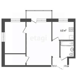 2-к квартира, вторичка, 42м2, 3/5 этаж