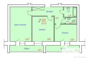 2-к квартира, вторичка, 83м2, 10/10 этаж
