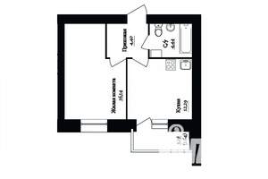 1-к квартира, строящийся дом, 41м2, 9/14 этаж