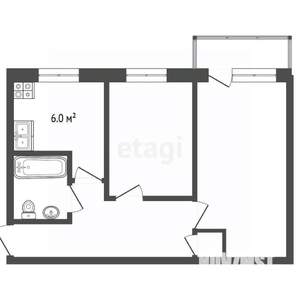 2-к квартира, вторичка, 40м2, 3/5 этаж