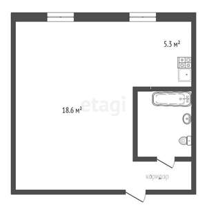 Студия квартира, вторичка, 30м2, 1/9 этаж
