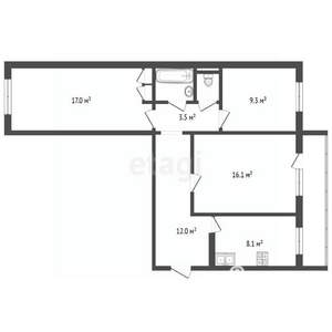 3-к квартира, вторичка, 70м2, 3/10 этаж