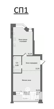 3-к квартира, строящийся дом, 80м2, 1/4 этаж