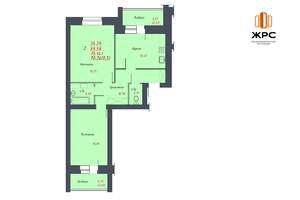 2-к квартира, строящийся дом, 70м2, 2/8 этаж