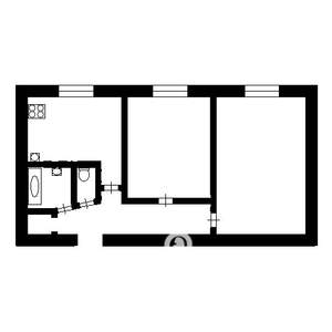 2-к квартира, вторичка, 43м2, 1/5 этаж
