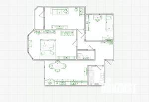 3-к квартира, вторичка, 77м2, 8/16 этаж