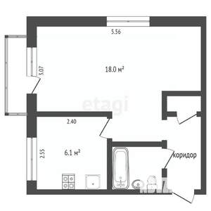 1-к квартира, вторичка, 31м2, 3/5 этаж