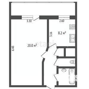 1-к квартира, вторичка, 35м2, 2/14 этаж
