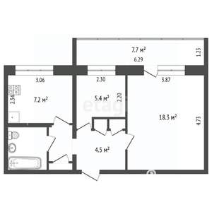 2-к квартира, вторичка, 42м2, 5/5 этаж