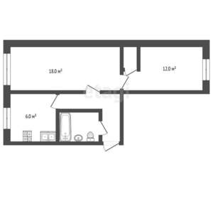 2-к квартира, вторичка, 43м2, 4/5 этаж