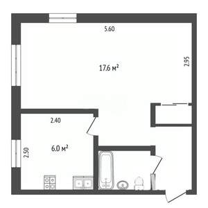 1-к квартира, вторичка, 31м2, 1/5 этаж