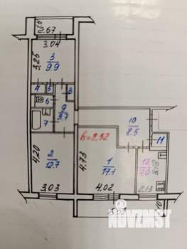3-к квартира, вторичка, 65м2, 4/9 этаж