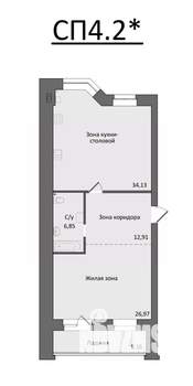 3-к квартира, строящийся дом, 89м2, 4/4 этаж
