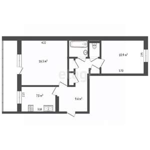 2-к квартира, вторичка, 49м2, 2/5 этаж