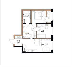 2-к квартира, вторичка, 57м2, 8/17 этаж