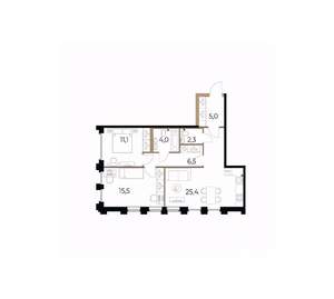 2-к квартира, вторичка, 70м2, 2/17 этаж