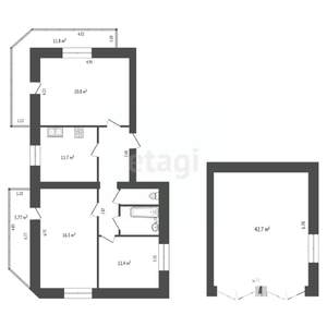 3-к квартира, вторичка, 78м2, 2/3 этаж