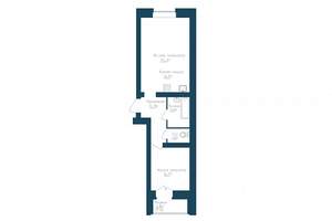 1-к квартира, строящийся дом, 46м2, 12/14 этаж