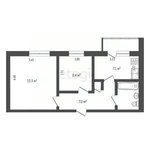 2-к квартира, вторичка, 49м2, 4/9 этаж