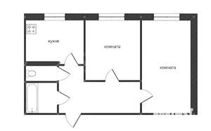 2-к квартира, вторичка, 42м2, 5/5 этаж