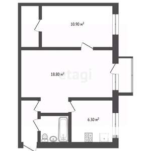 2-к квартира, вторичка, 44м2, 4/5 этаж