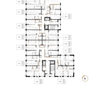 1-к квартира, вторичка, 55м2, 4/17 этаж