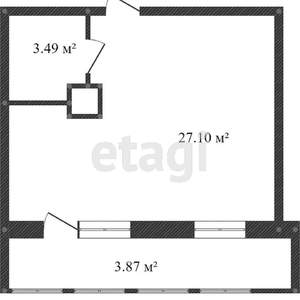 1-к квартира, вторичка, 32м2, 3/5 этаж